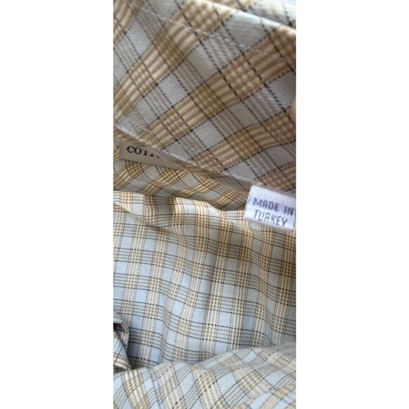 E = MC2 Shirt Clothing For Millionaires 4XL White Check 100% Cotton Button Up - Picture 5 of 14